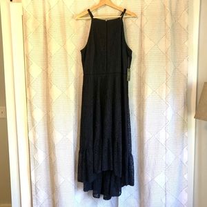 Navy blue lace Vince Camuto high low dress